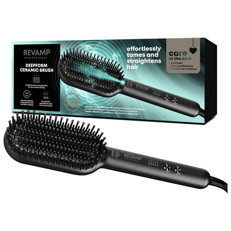 Revamp Deepform Ceramic Straightening Hot Brush 0