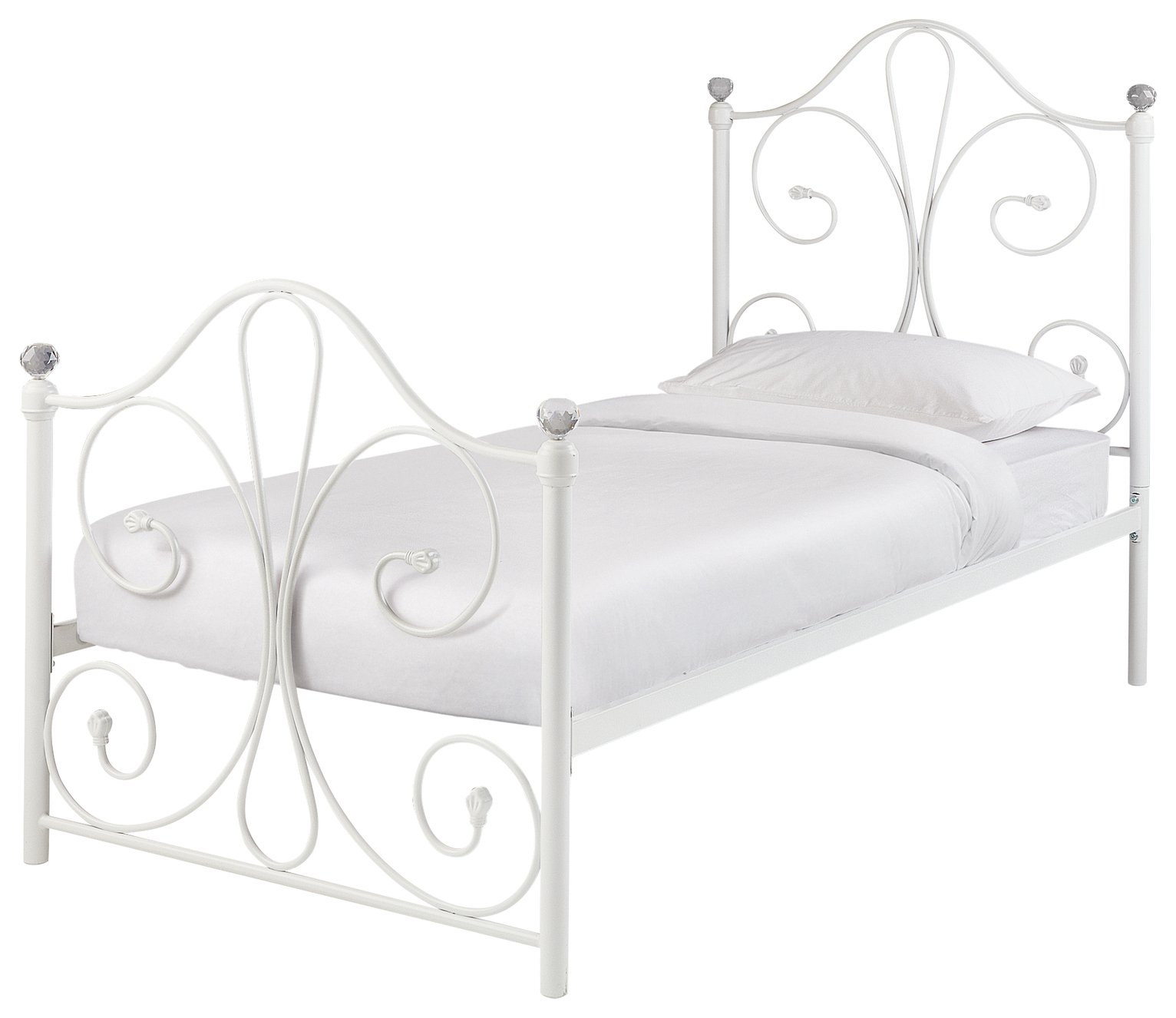 argos white single bed frame