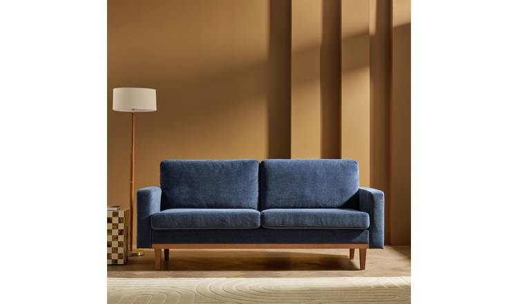 Habitat Della Fabric 3 Seater Sofa - Blue