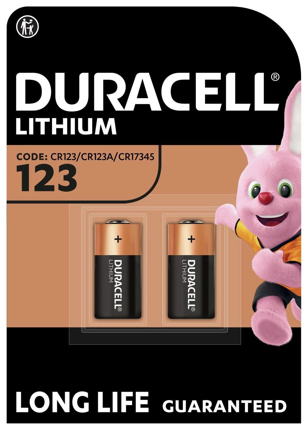 Duracell High Power Lithium 123 Battery (CR123A) Pack of 2