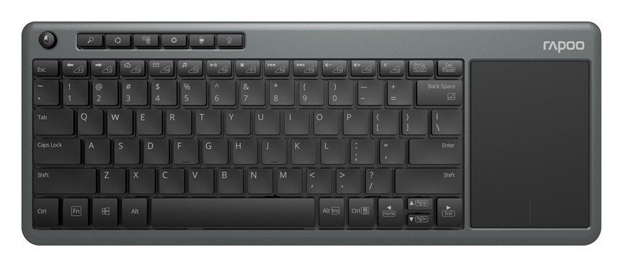 Rapoo K2600 2.4 GHz Wireless Multimedia Keyboard - Grey