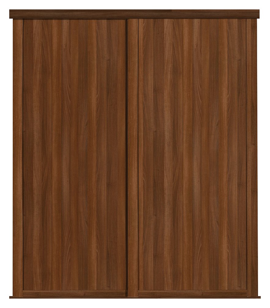 Shaker Sliding Doors and track W1145 Walnut Frame Walnut