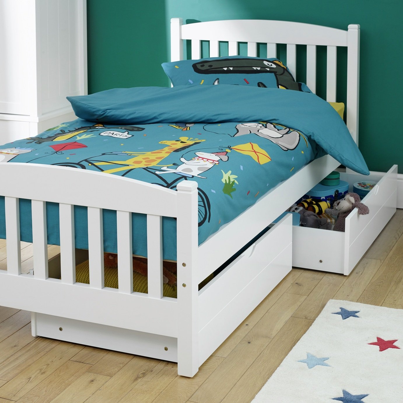 Snowy Single Bed Frame with 2 Drawers Review