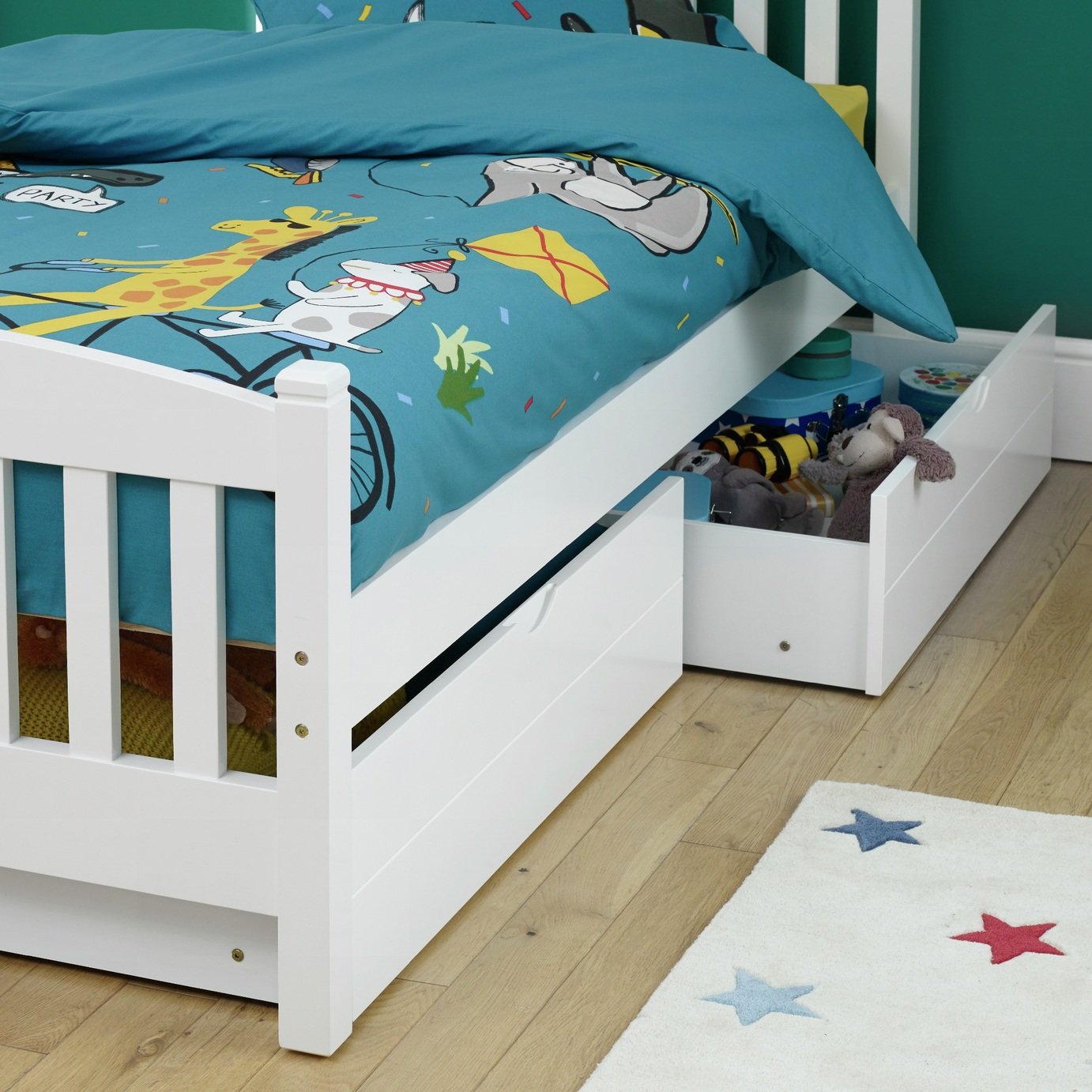 Snowy Single Bed Frame with 2 Drawers Review