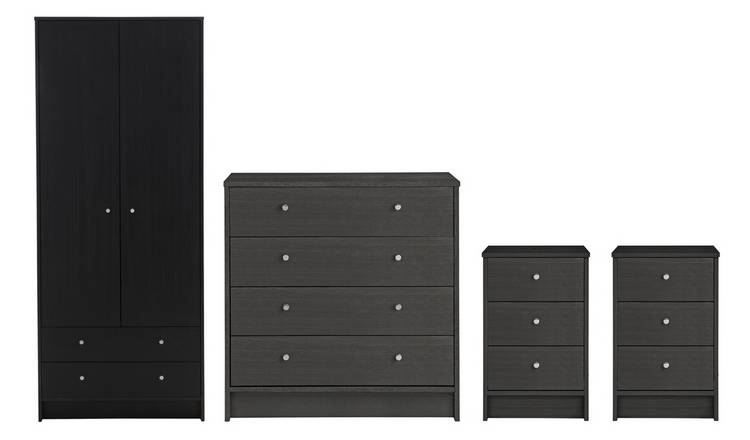 Black and oak on sale bedroom furniture