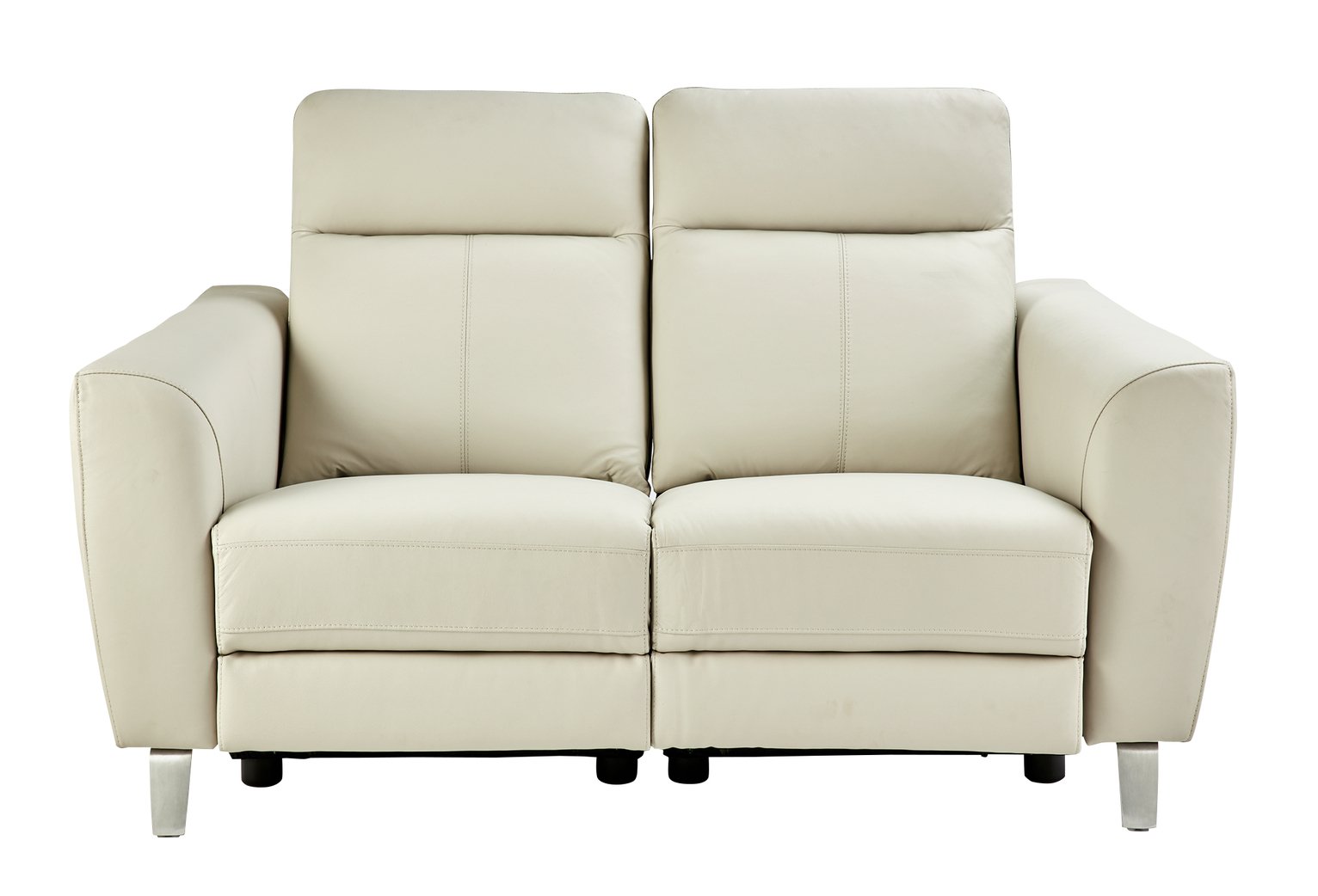 Argos Home Wyatt 2 Seater Leather Power Recliner Sofa Pearl (8109790