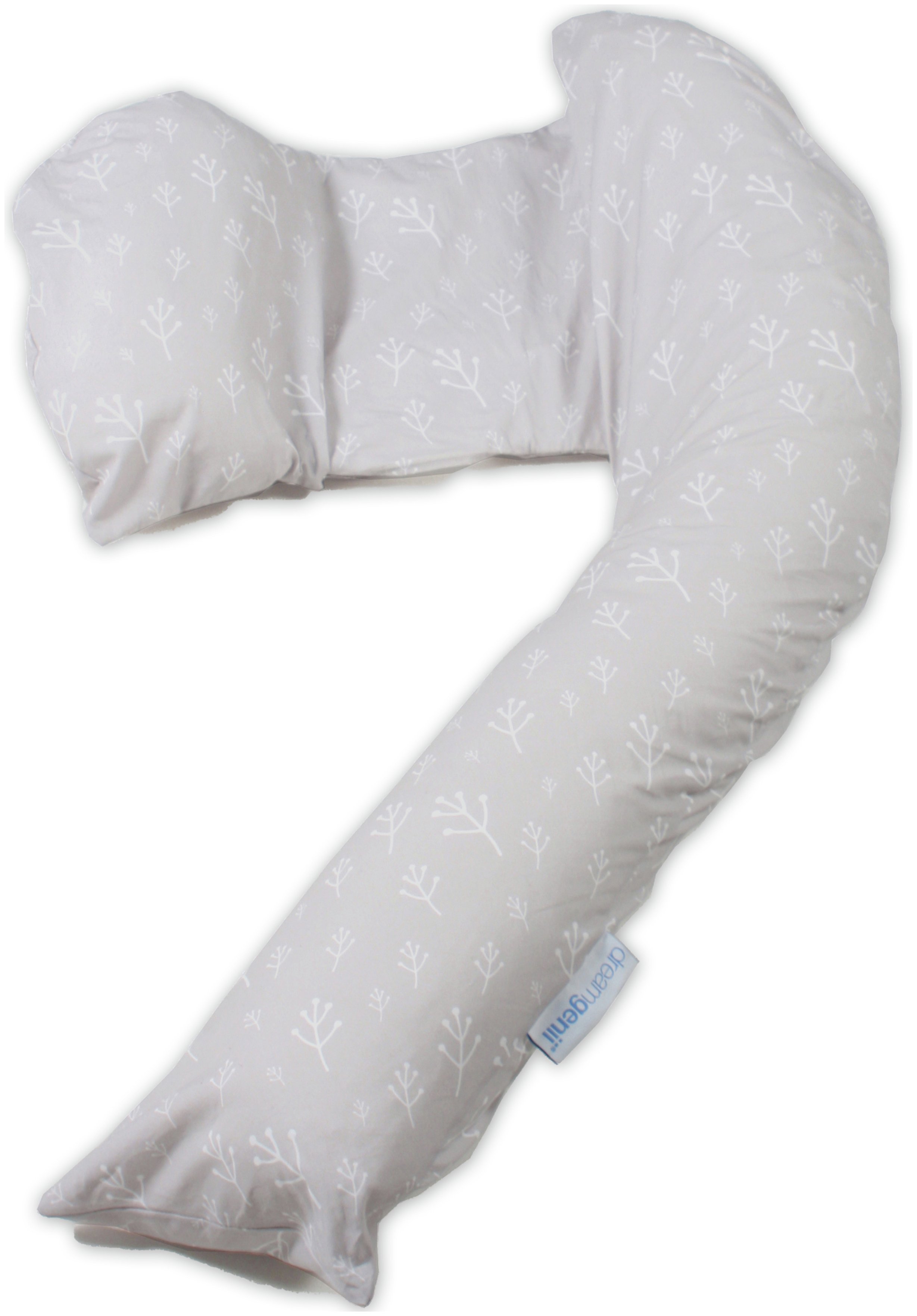 Dreamgenii Pregnancy Pillow Floral Grey