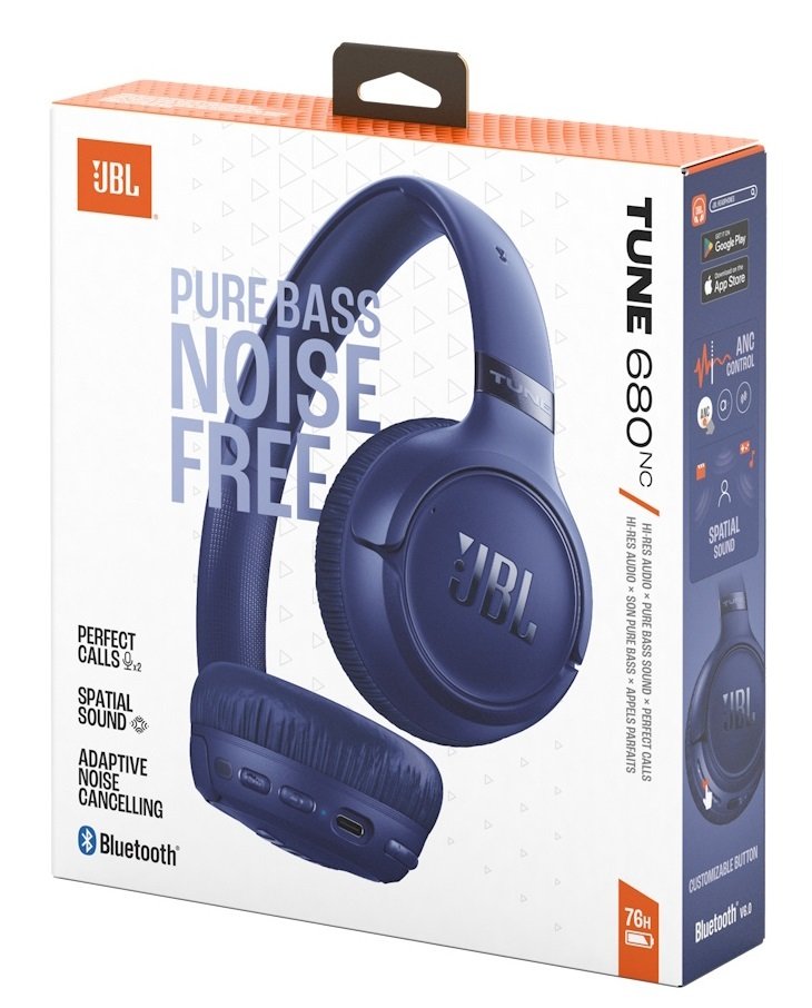 Buy JBL Tune 680NC Wireless On-Ear Headphones- Blue | Wireless