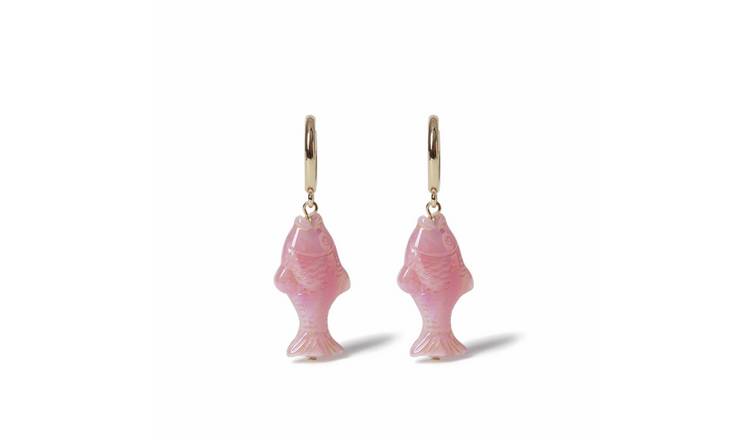 Freedom Pink Fish Drop Earrings