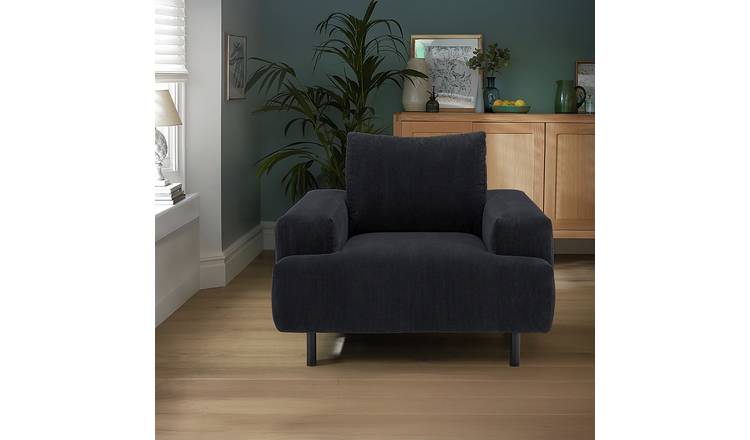 Habitat Julien Fabric Armchair - Charcoal
