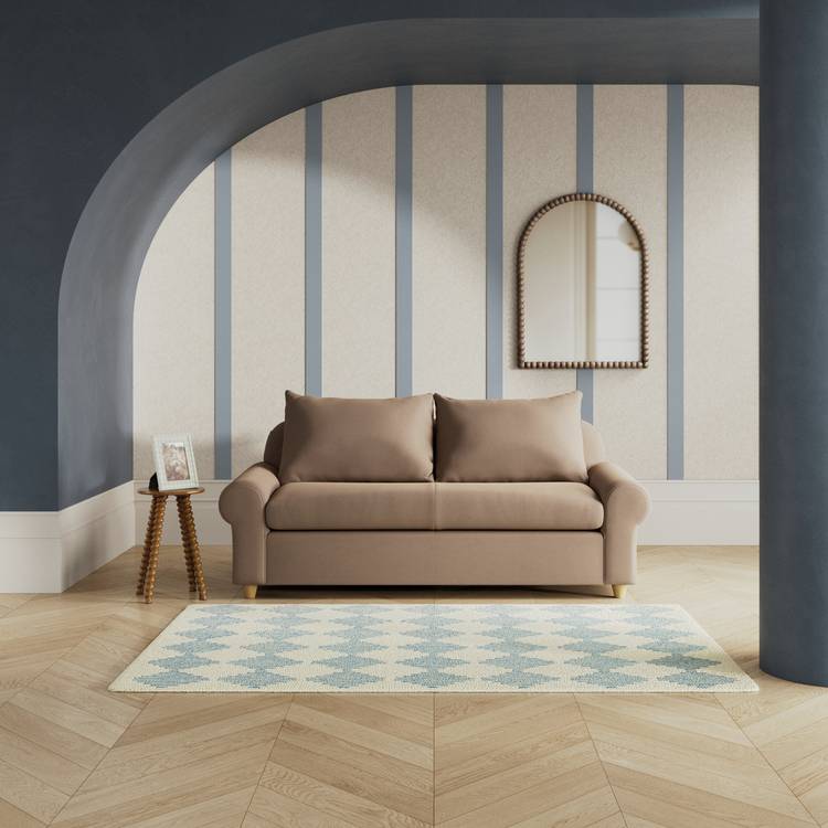 Habitat Whitby Fabric 2 Seater Sofa - Biscuit - Ash Leg 0