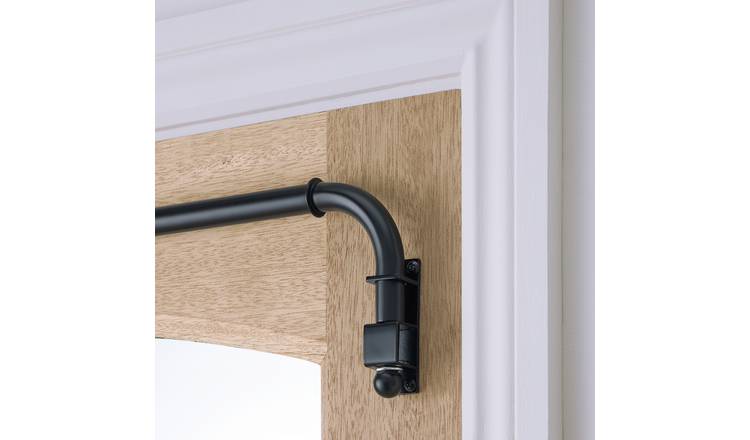 Argos Home Metal Door Pole - Matte Black