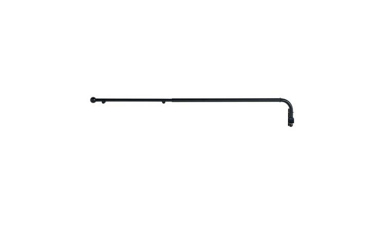 Argos Home Extendable Metal Matte Black Door Curtain Pole - 62-100cm