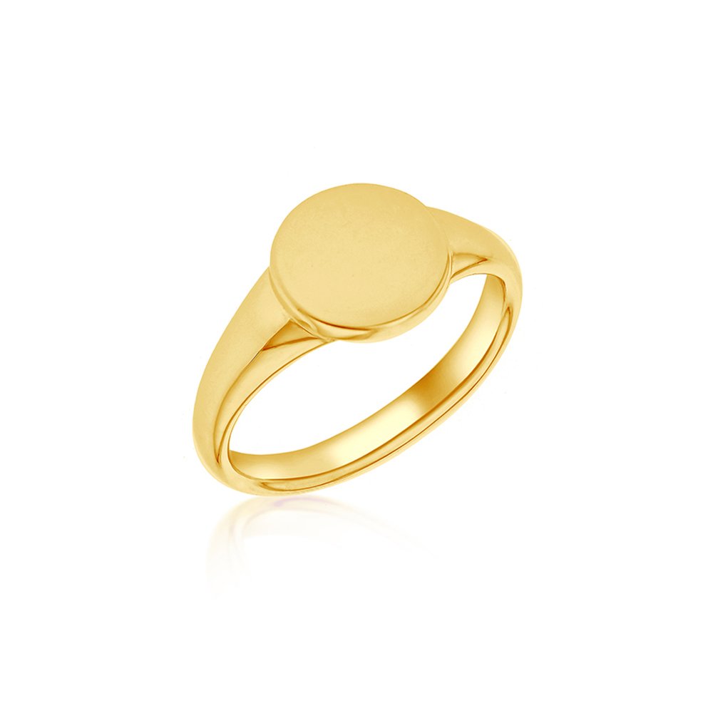 9ct Gold Plated Personalised Round Signet Ring Review