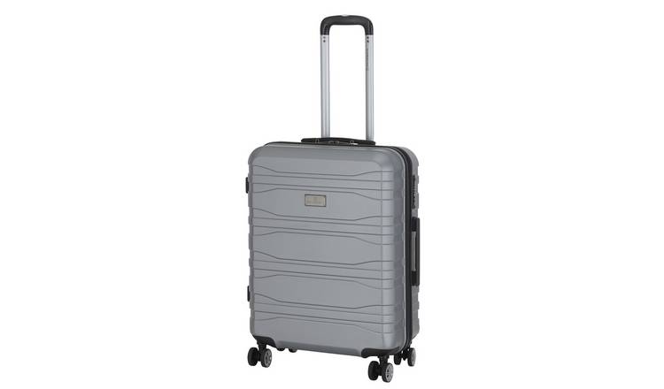 Buy Featherstone 8 Wheel Hard Medium Suitcase Silver Argos