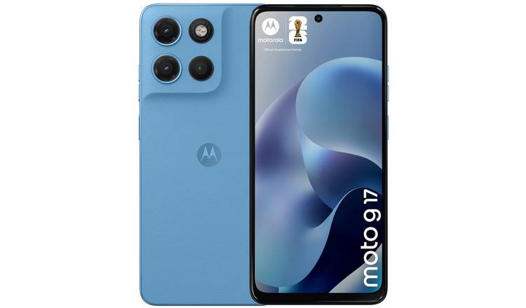 SIM Free Motorola g17 128GB AI Mobile Phone - Alaskan Blue