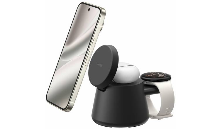 Belkin 25W Qi2 3-In-1 Magnetic Modular Wireless Charger - Black