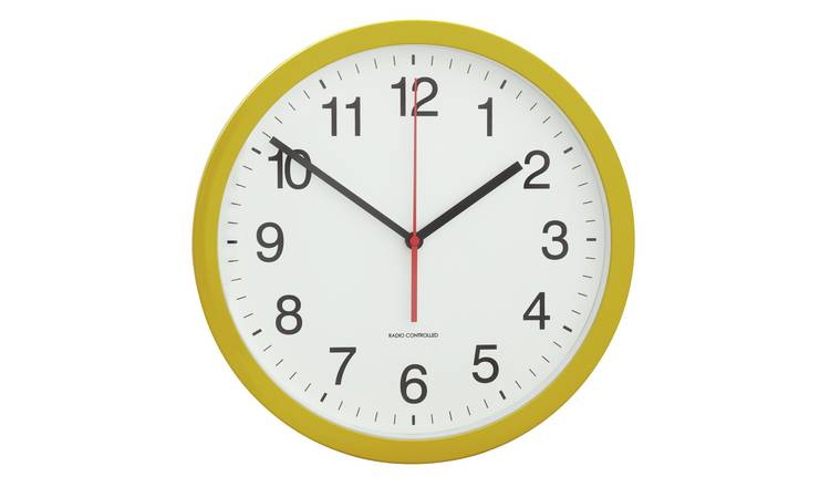 Buy Argos Home Radio Controlled Wall Clock - Mustard, Clocks