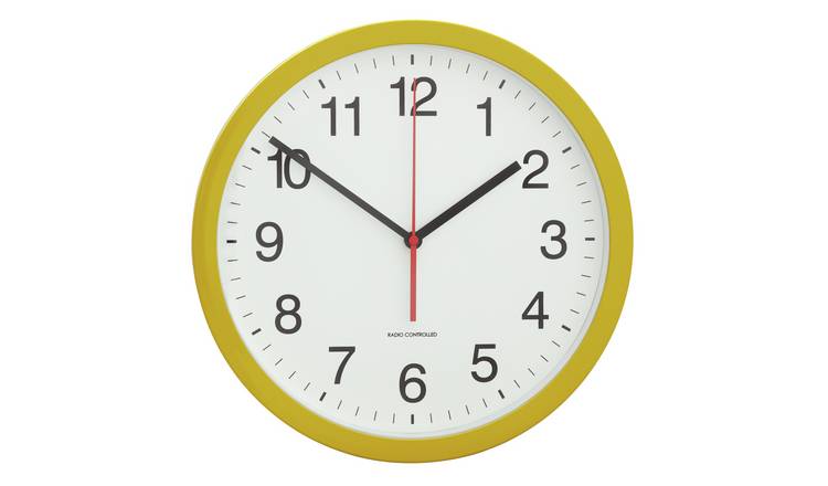 Buy Argos Home Radio Controlled Wall Clock Mustard Clocks Argos