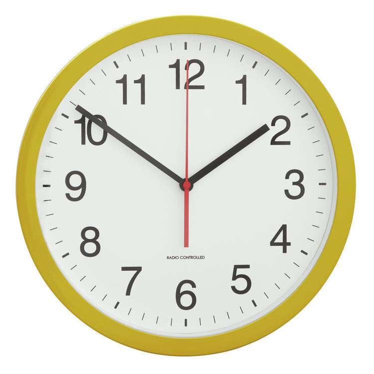 Argos Home Radio Controlled Wall Clock - Mustard 0