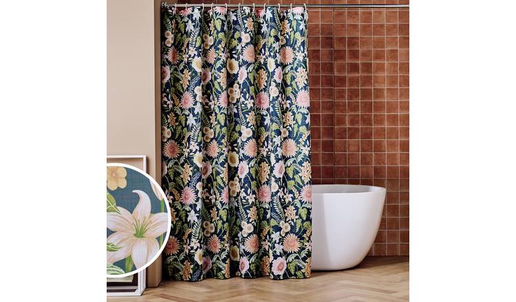 Argos Home Botanical Floral Shower Curtain