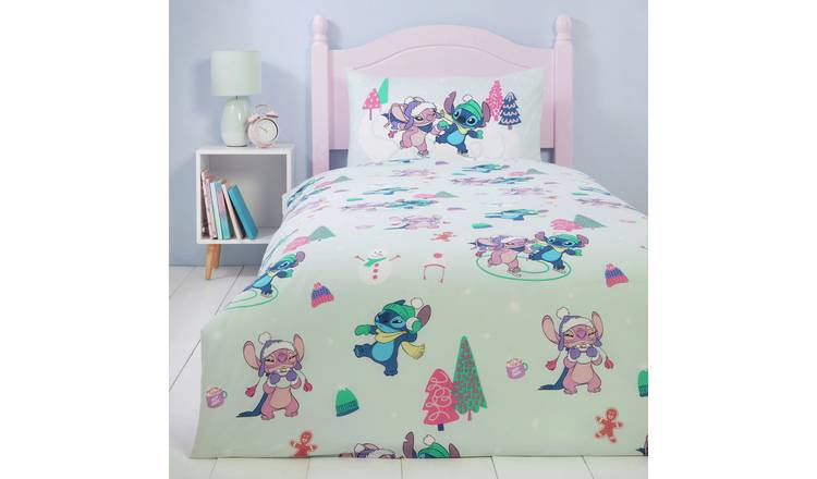 Disney Stitch Christmas Kids Bedding Set - Single