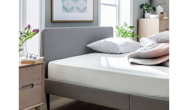 Habitat Cool Cotton Lyocell White Fitted Sheet - Superking