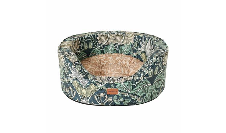 Morris & Co Honeysuckle & Acorn Print Oval Bed - Medium