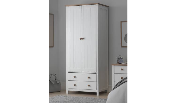 Argos Home Scandinavia 2 Door 2 Drawer Wardrobe-Pine & White