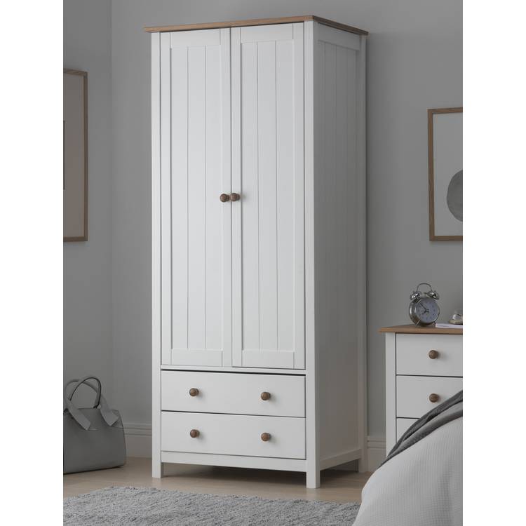 Argos Home Scandinavia 2 Door 2 Drawer Wardrobe-Pine & White 0
