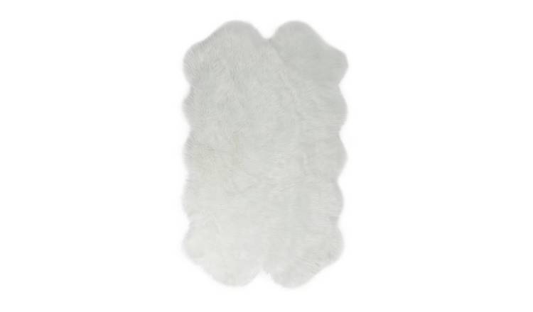 Buy Habitat Double Sheepskin Faux Fur Shaped Rug 110x180cm Rugs Argos