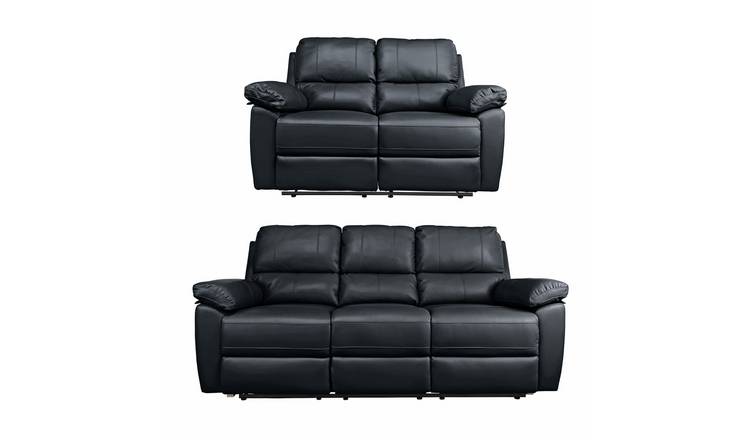 Argos Home Toby 2 Seater & 3 Seater Recliner Sofa - Black
