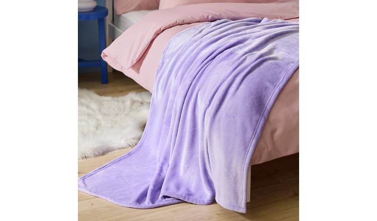 Argos Home Fleece Throw - Lilac - 200x150cm