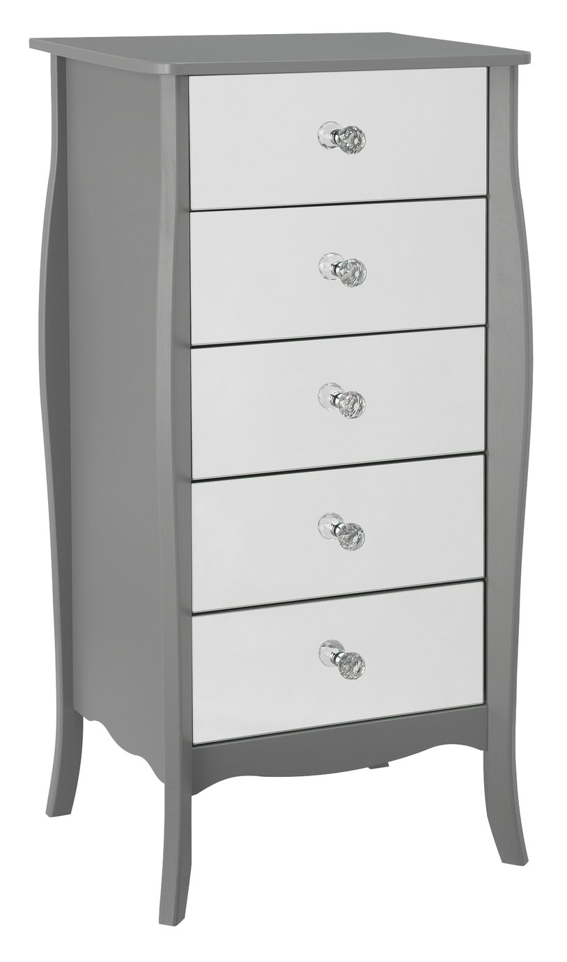 Argos Home Amelie 5 Drawer Narrow Mirrored Chest Reviews Updated