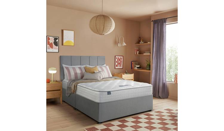 Silentnight Marlow 1000 Pocket Memory Kingsize Divan Bed - Light Grey