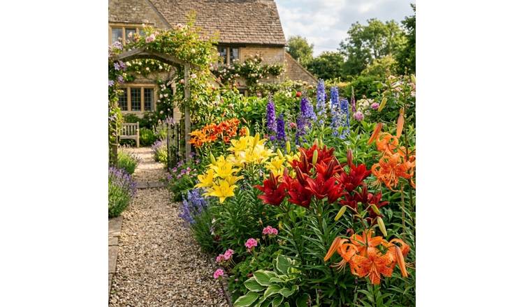 Accelopack Lily Mix Multicolour Plant - Pack of 3