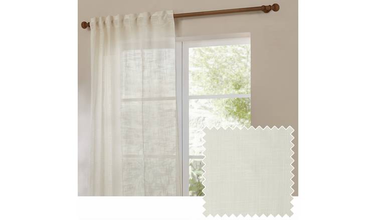 Yard Cirrus Tab Top Sheer Voile Curtains - Pearl - 140x250cm