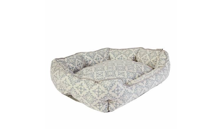 Dream Paws Scalloped Dog Bed Extra Large - Grey