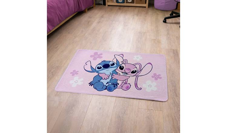 Disney Stitch Flowers Lilac Rug - 65x100cm