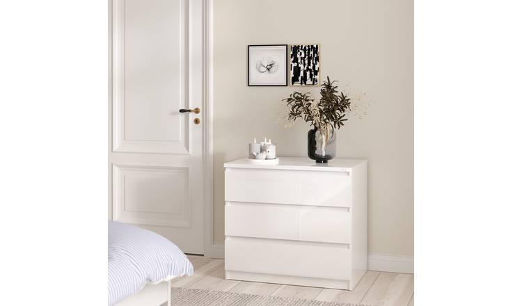 Furniture To Go Naia 3 Drawers Chest - White