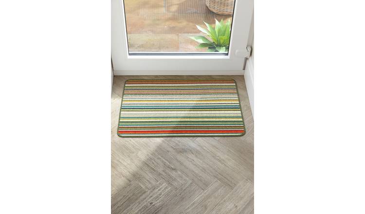 My Mat Candy Multi Green stripe Doormat - 50x75cm
