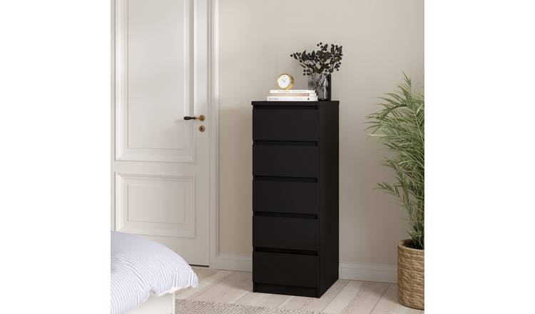 Furniture To Go Naia 5 Drawers Chest - Black