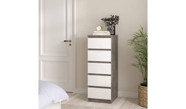 Furniture To Go Naia 5 Drawers Chest - Grey