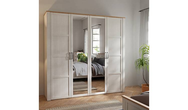Furniture To Go Bohol 4 Doors 2 Mirrors Wardrobe - White