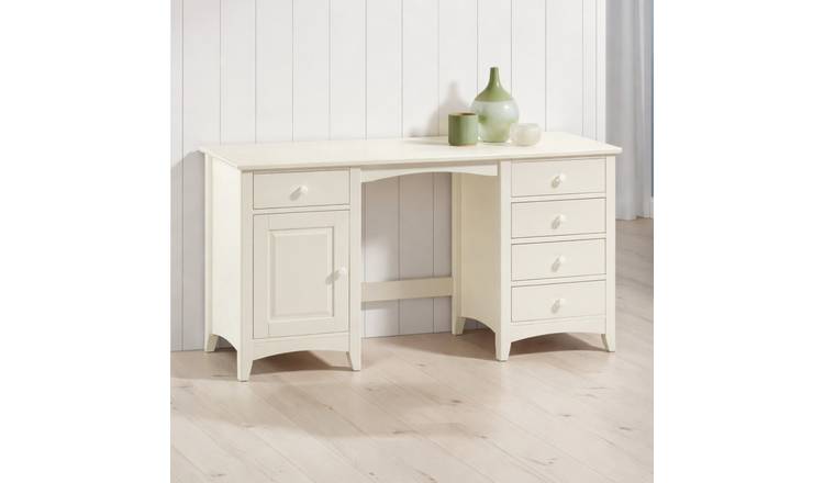 Julian Bowen Cameo 5 Drawer Dressing Table - Off White