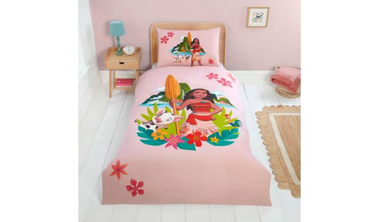 Disney Moana Kids Tropical Pink Bedding Set - Single