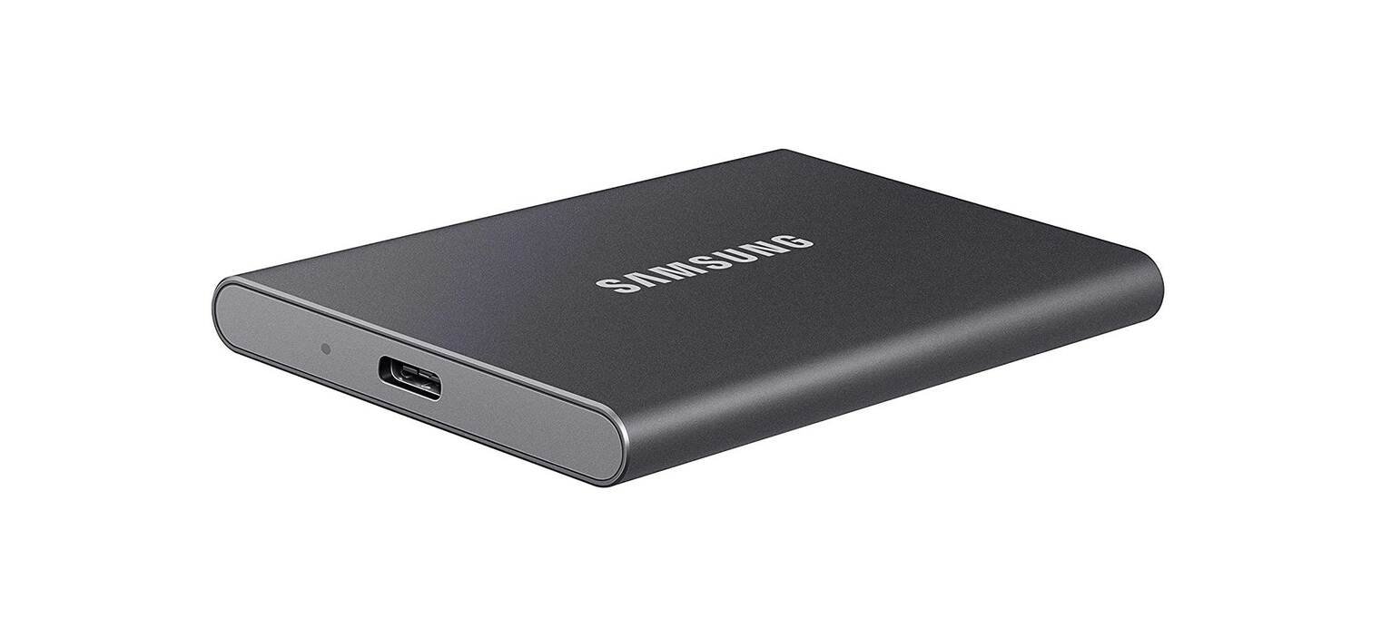 外付けハードディスク・ドライブ Samsung Portable SSD T7 1TB Buy Samsung T7 1TB EXT Portable SSD - Grey | External hard drives