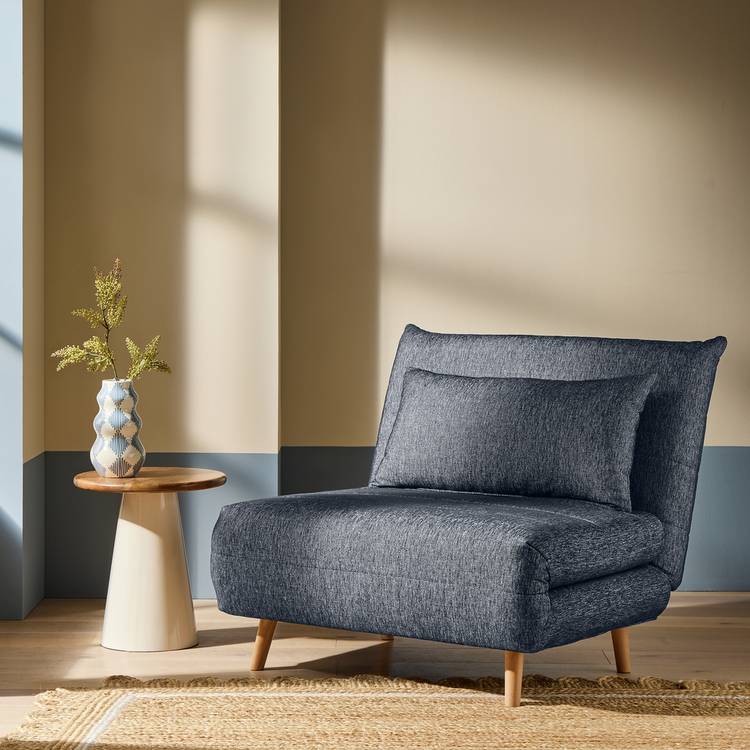 Habitat Pillow Single Fabric Chairbed - Blue 0