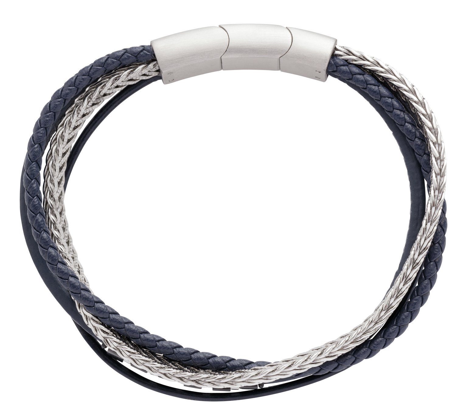 Revere Men's Stainless Steel Four Strand Leather Bracelet Review