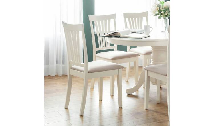 Julian Bowen Stanmore Pair of Dining Chairs - Ivory